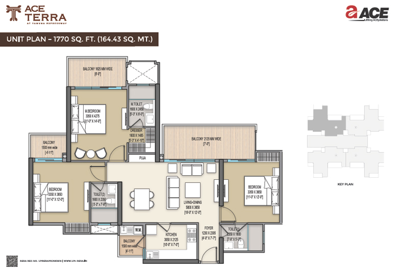 ace hanei 3.5 bhk floor plan