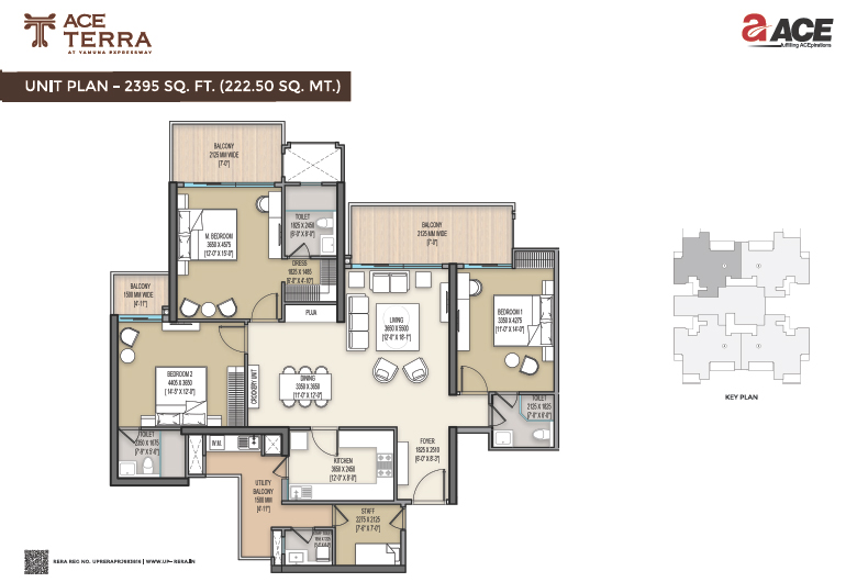 ace hanei 4.5 bhk floor plan
