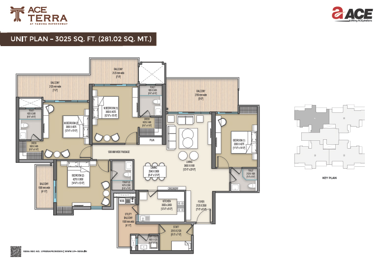ace hanei 4.5 bhk floor plan
